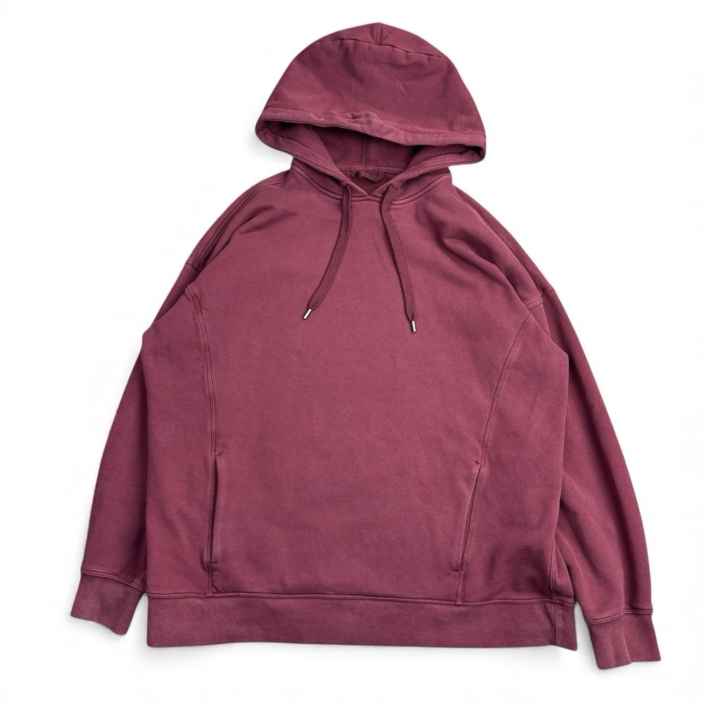 Lululemon Perfectly Oversized Hoodie Womens 10 Red Sweatshirt‎ Pullover Hooded
